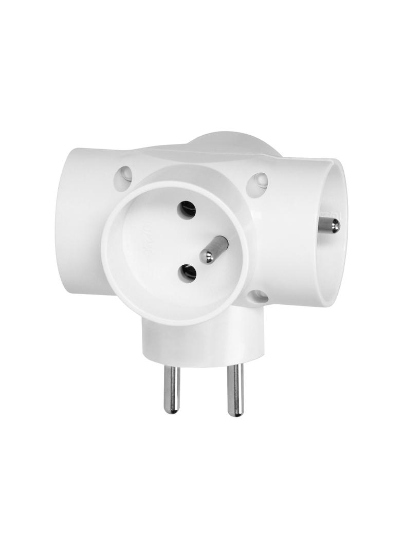 Rozgałęźnik 4x2P+Z, z zabezpieczeniem przeciwprzepięciowym