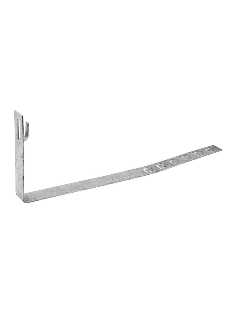 Uchwyt dachówkowy regulowany A = 42 cm (zacisk przez zagięcie) oc.ogniowy