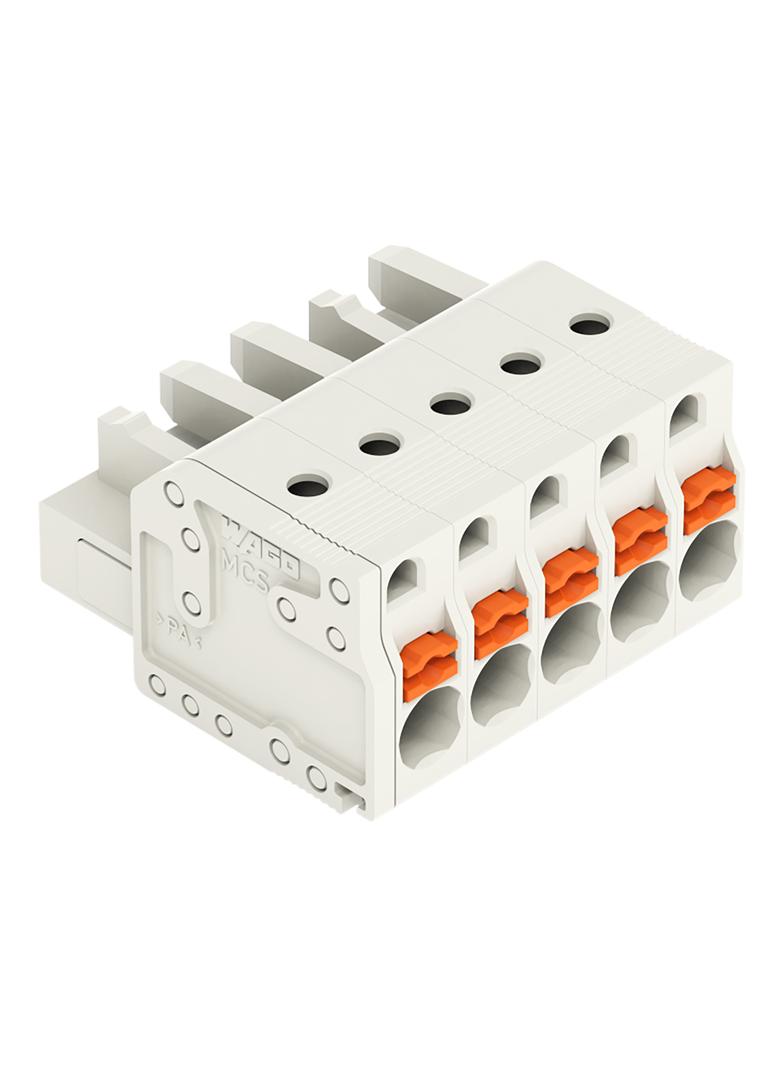 1-przewodowe gniazdo FEDERL.CCS 5,00MM FS, 5-POL. L-GRAU