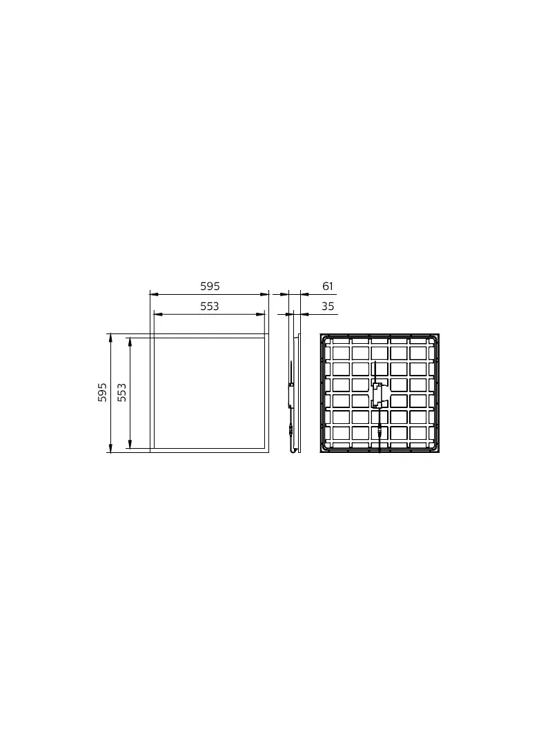Panel LED Coreline RC132V G6 UGR19 38W 5000lm IP20/40 4000K barwa neutralna 50S/ 840 PSU W60L60 OC B