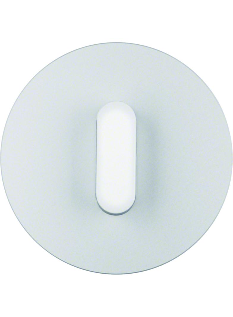 R.classic Płytka czołowa z pokrętłem do łącznika obrotowego, alu/biały