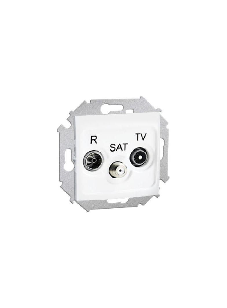 Gniazdo antenowe R-TV-SAT końcowe (moduł); białe   *Może być użyte jako gniazdo zakończeniowe do gni