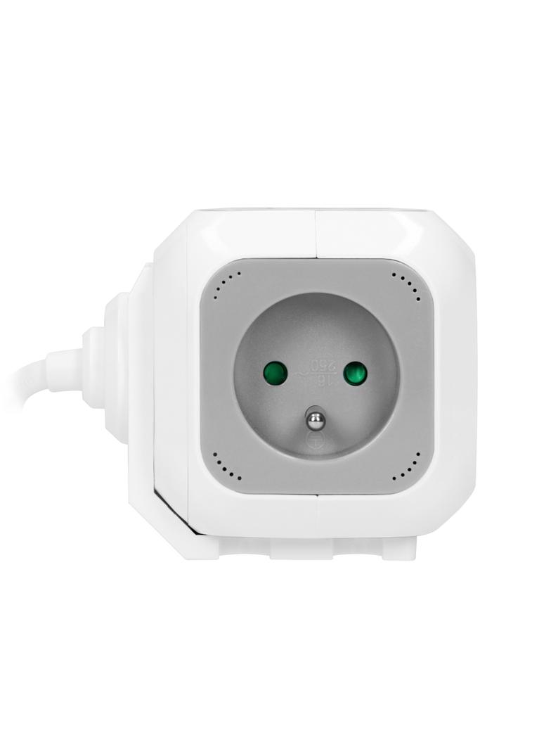 Przedłużacz 4 krotny ładowarka 2xUSB 1,4m H05VV-F 3x1mm2 szaro-biały OR-AE-13144 ORNO
