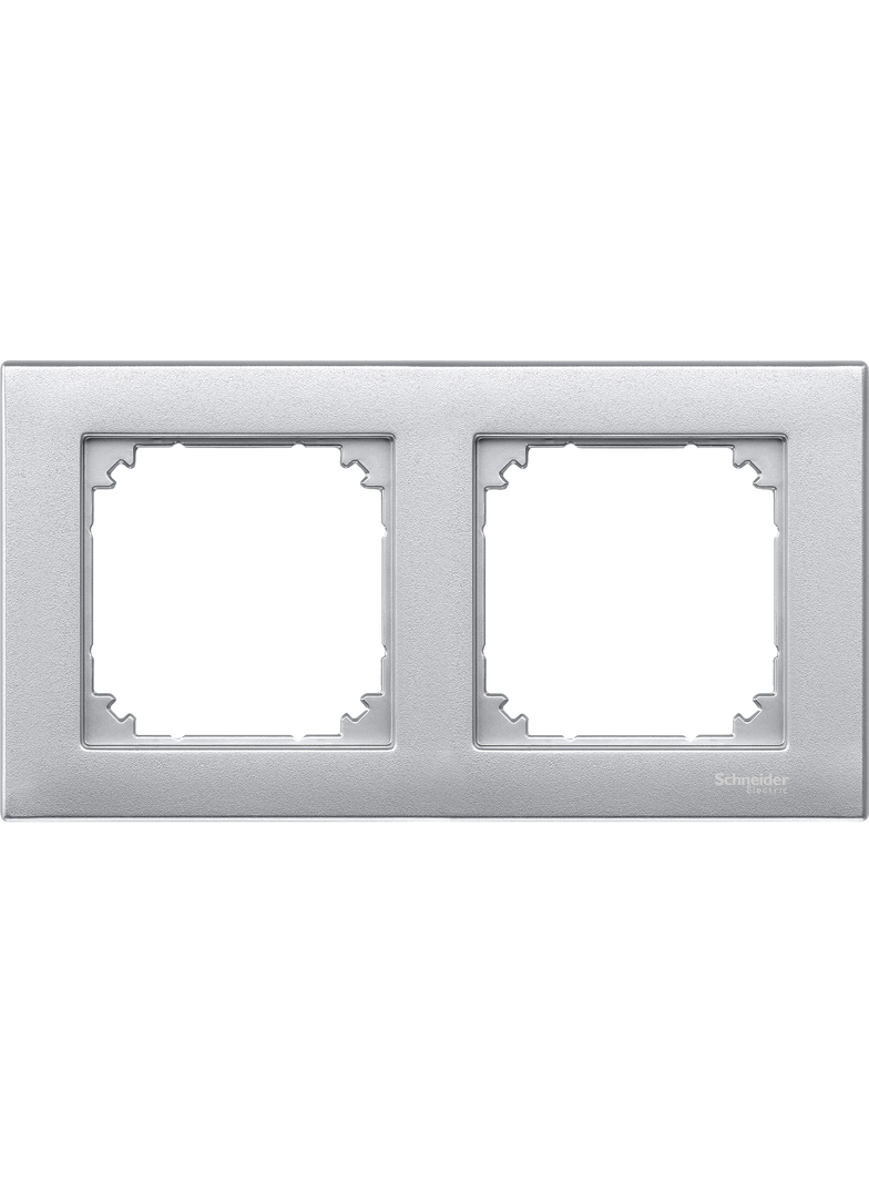 Merten, M-Plan, ramka podwójna, aluminiowy