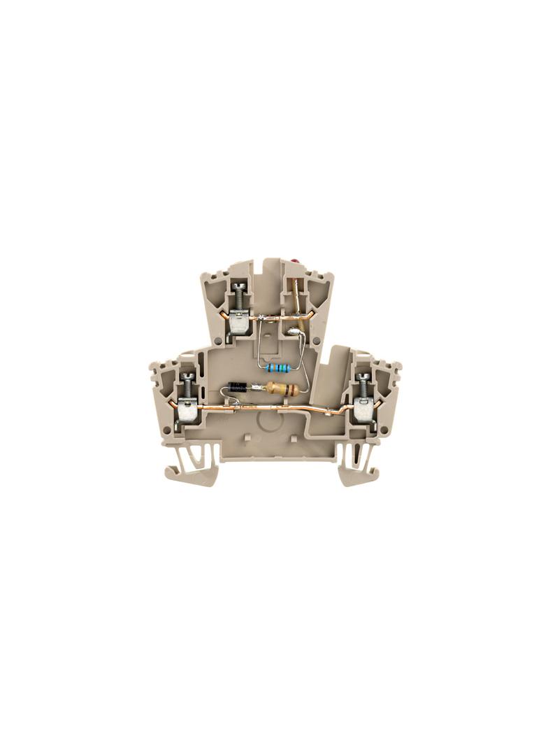 WDK 2.5 LD/RT 1D 2R 230 Złączki szynowe z elementami elektronicznymi /25szt./ WEIDMULLER