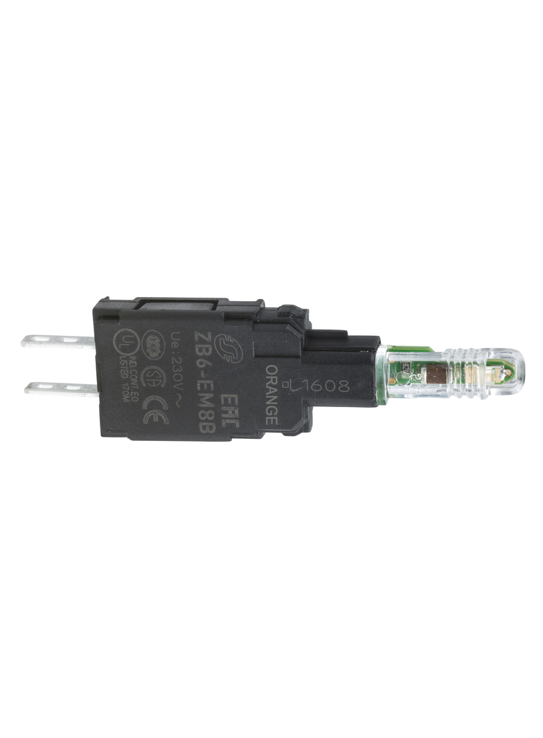 Harmony XB6 Wskaźnik świetlny pomarańczowy 230-240V LED standardowy Faston ZB6EM8B Schneider