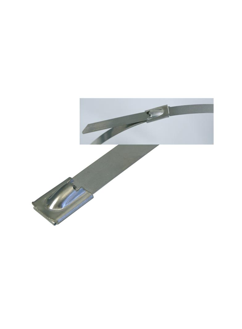 Opaska stalowa 200x8 mm SS316 z zamkiem kulkowym