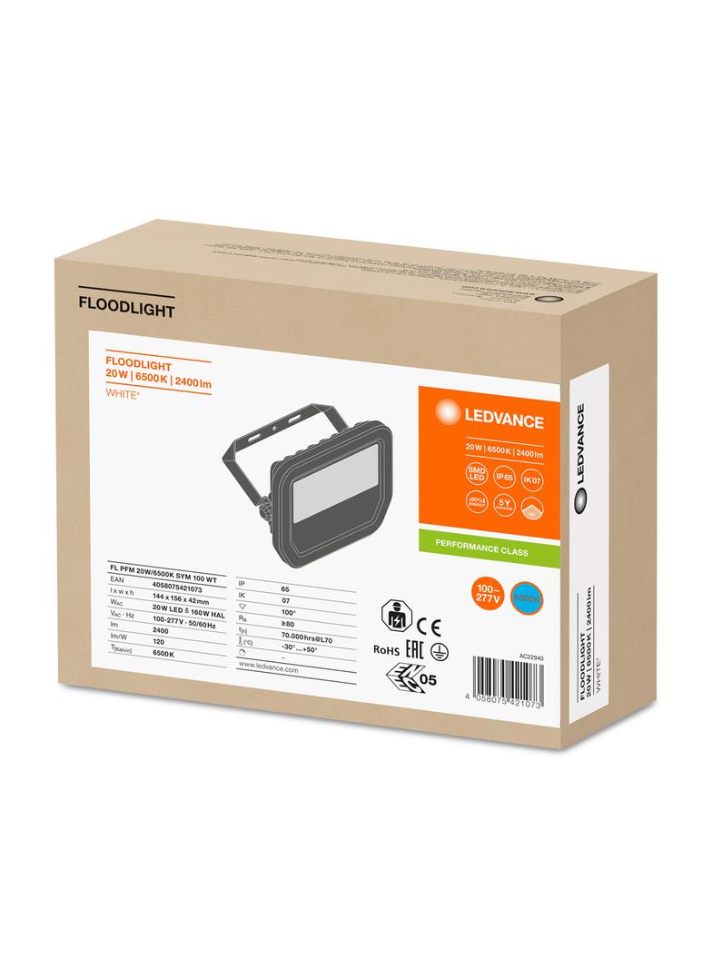 Naświetlacz FLOOD LED PERFORMANCE 20W 6500K SYM 100 white