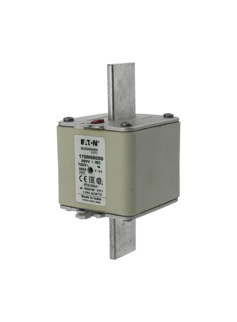 550A 690V aR DIN 3 HSDNH FUSE Wkładka szybka 550A AC 690V DIN 3 aR DIN IEC podwójny wskaźni 170M6809