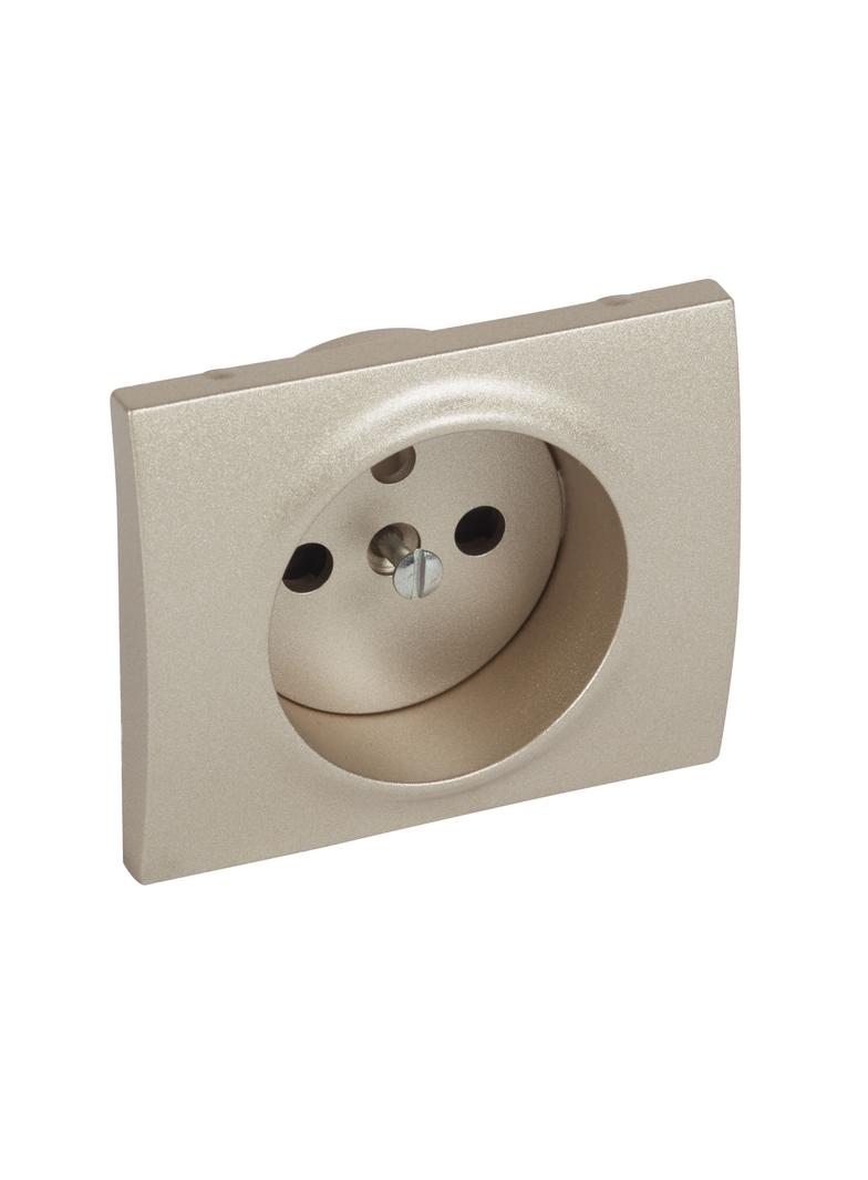 SISTENA LIFE PLAKIETKA TITAN GNIAZDA POJEDYNCZEGO 2P+Z Z PRZESŁONAMI STYKÓW, Legrand