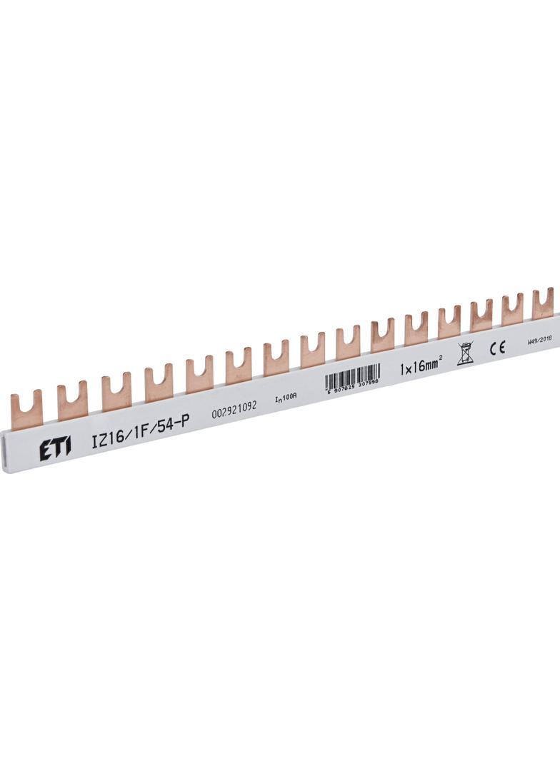 Szyna łączeniowa widełkowa 1P 100A 16mm2 (54 mod.) IZ16/1F/54/P 002921092 ETI