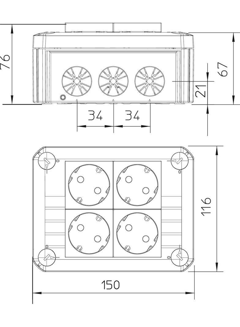 T 100 4MSD WS, Puszka odgałęźna  T100 4MSD WS