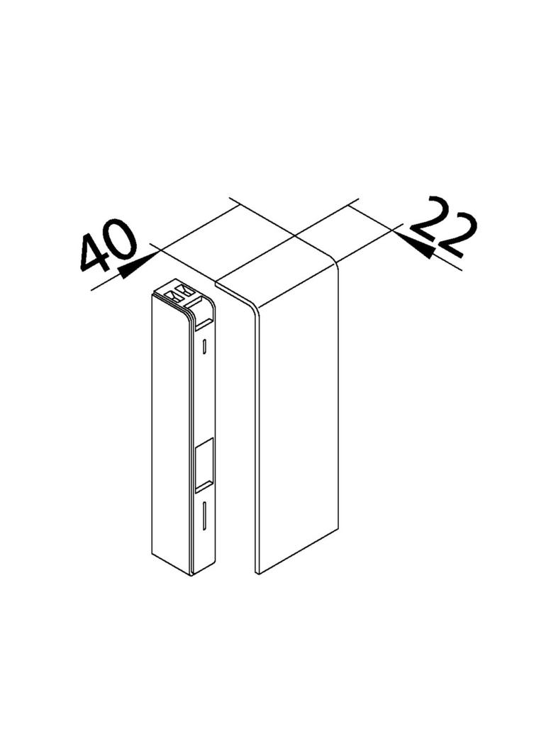 tehalit.SL Końcówka 20x115 czarny SL2011569011 HAGER