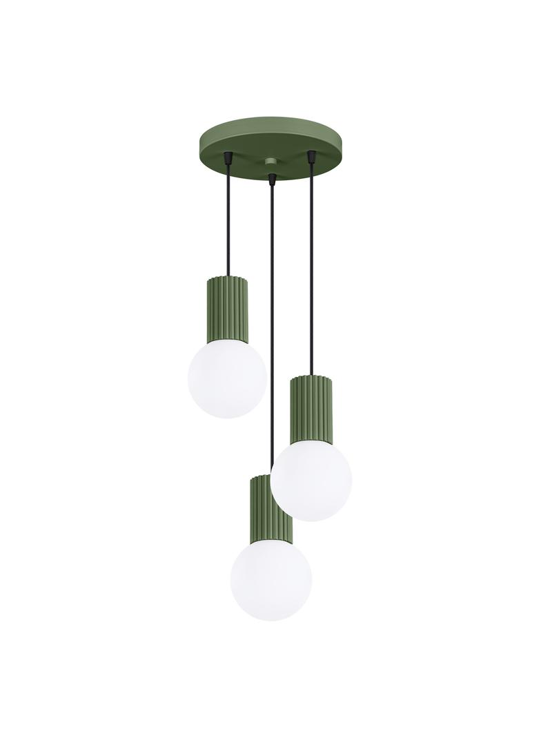 Lampa wisząca HALO 3P zielona oliwka