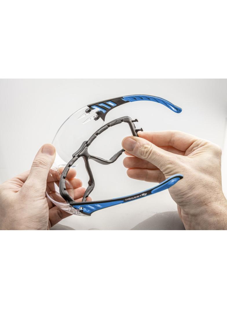 LOTZEN okulary ochronne bezbarwne/niebieskie uni
