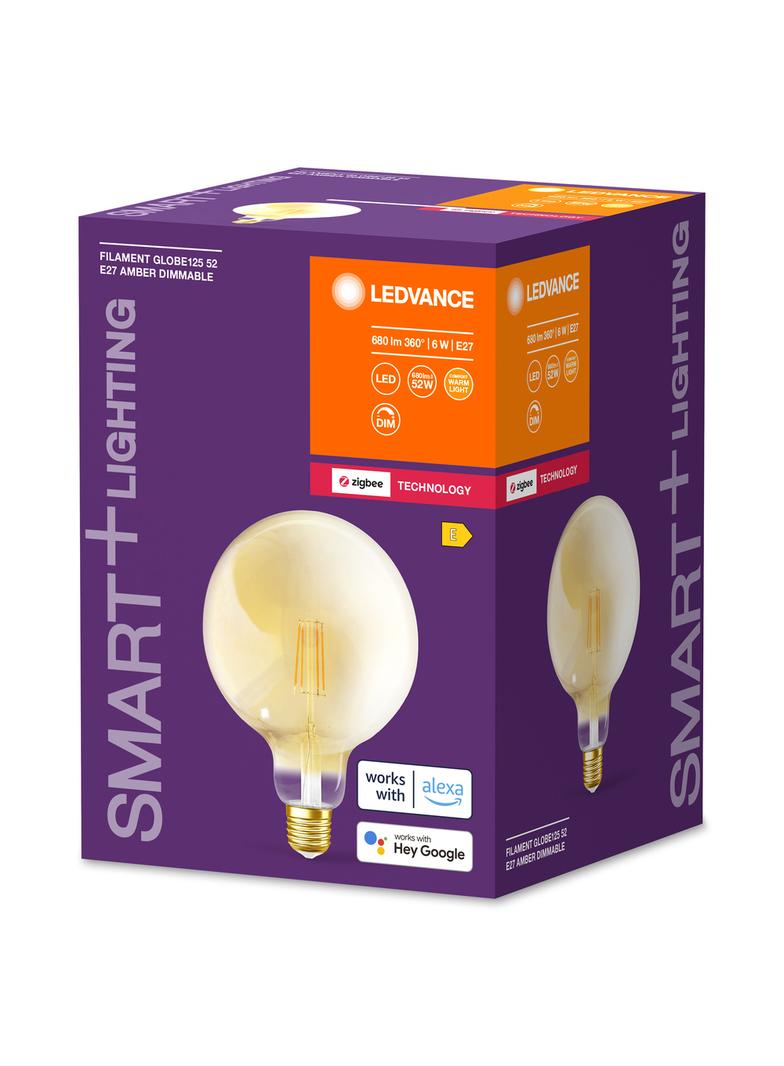 Lampa LED SMART+ ZB CL Globe125 Gold DIM 52 yes 6W/824 E27