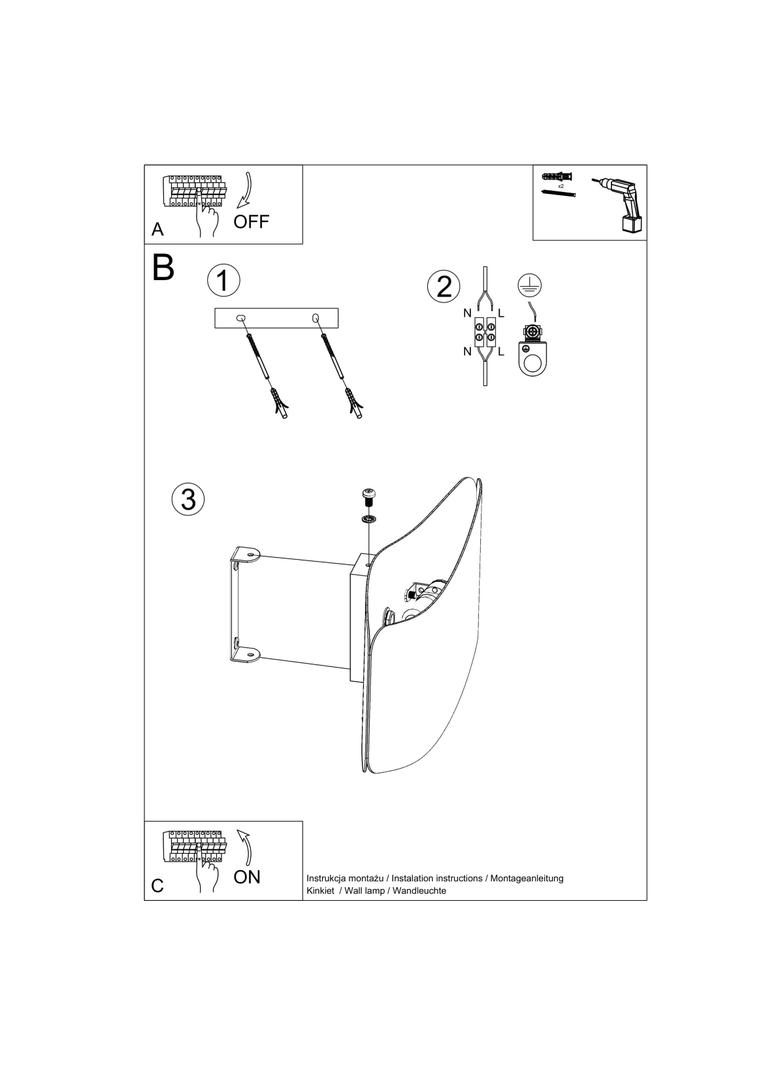 Sollux Kinkiet TILA 30 czarny SL.1019