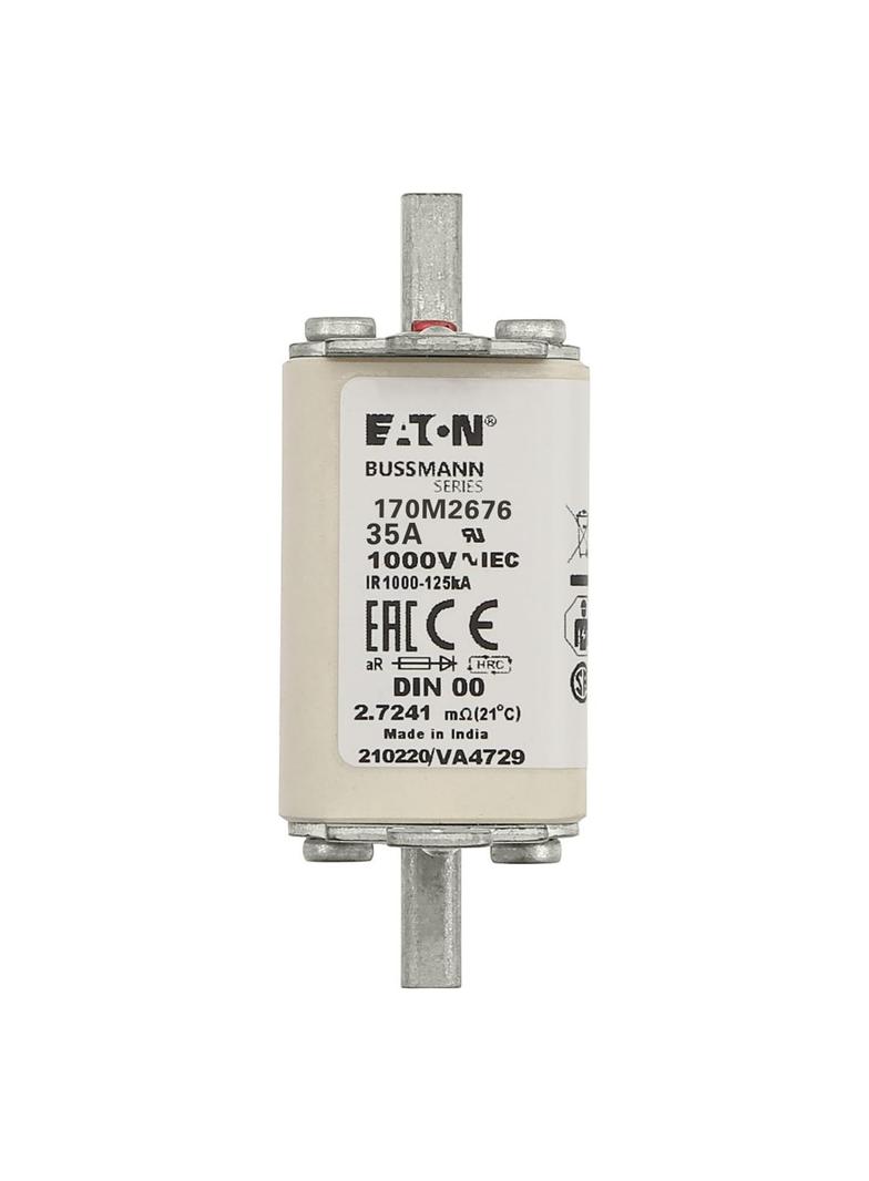 35A 1000V aR DIN 00 TYPE T FUSE Wkładka szybka 35A AC 1000V DIN 00 aR DIN IEC nieizolowane 170M2676