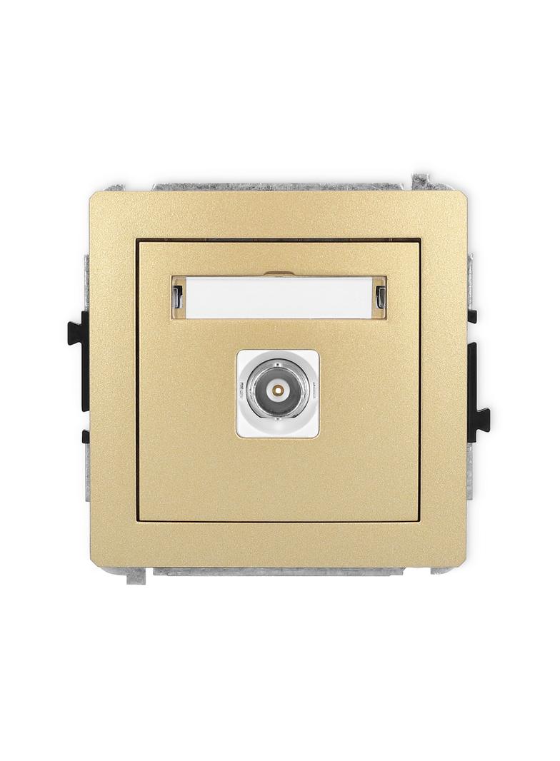 DECO Mechanizm gniazda pojedynczego BNC złoty