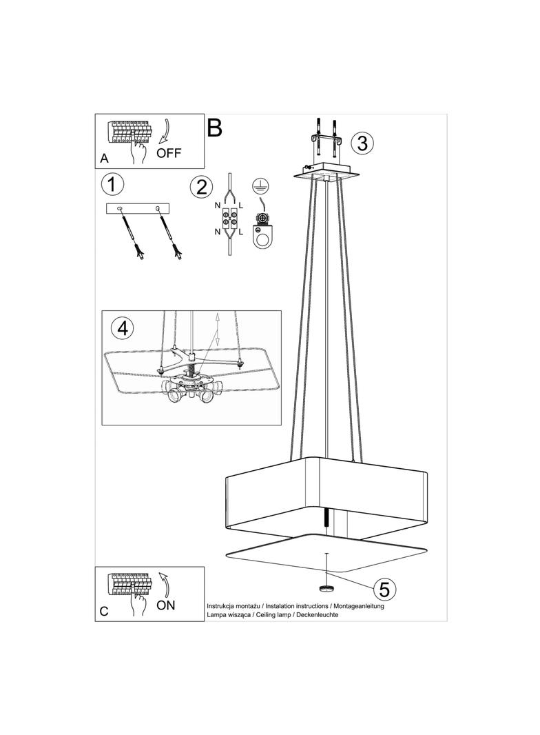 Sollux Żyrandol LOKKO 55 czarny SL.0824
