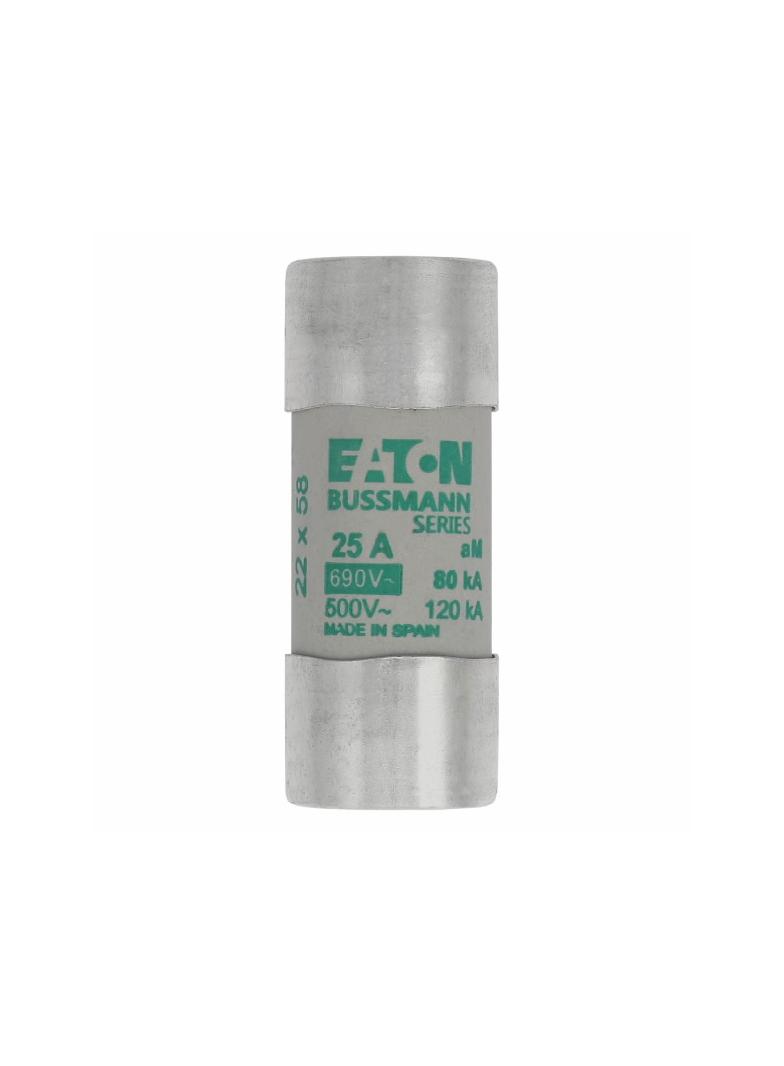 CYLINDRICAL FUSE 22 x 58 25A AM 690V AC Wkładka cylindryczna 22 x 58mm 25A AM 690V AC C22M25 EATON