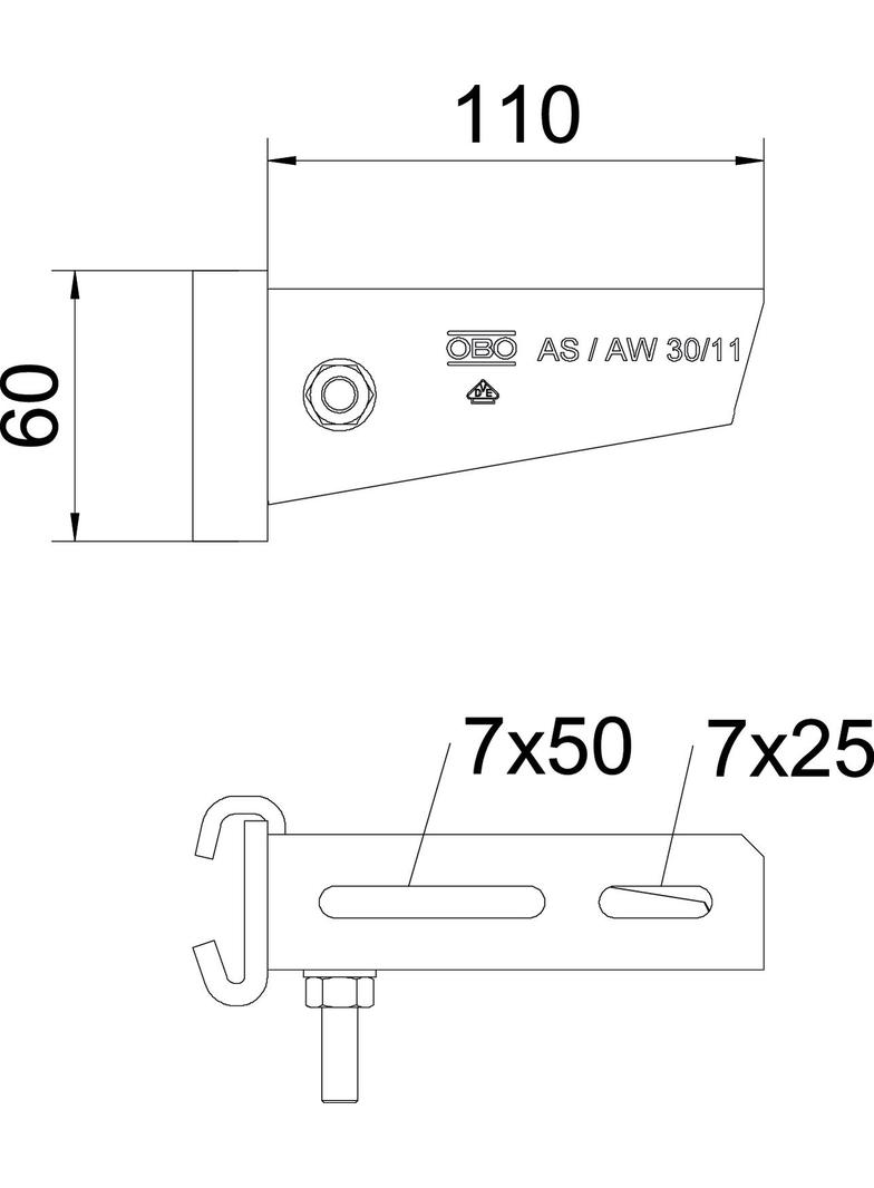 AS 30 11 FT, Wysięgnik do wieszaka
