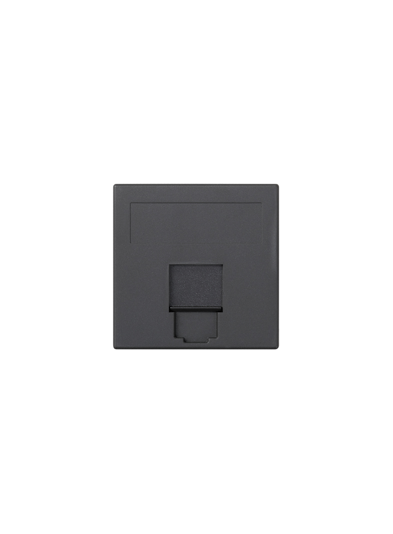 Simon Connect Płytka S500 1x RJ z osłoną uniwersalna szary grafit 50000085-038 KONTAKT