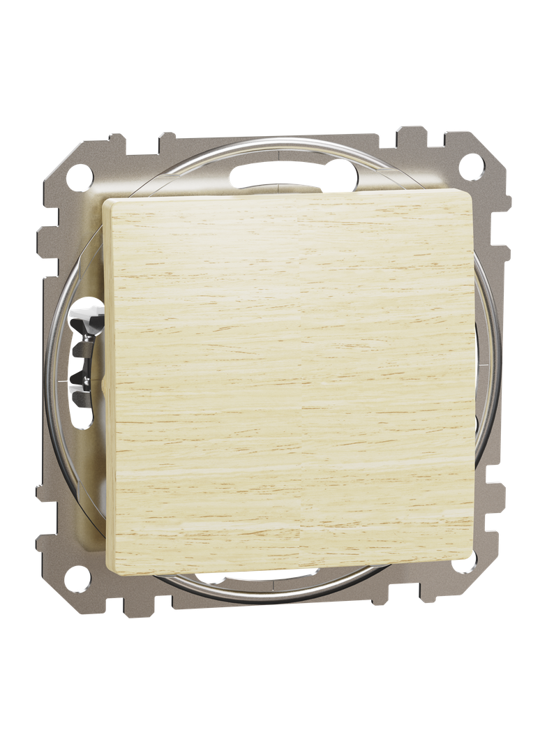 Sedna Design & Elements, przycisk 1-biegunowy, brzoza