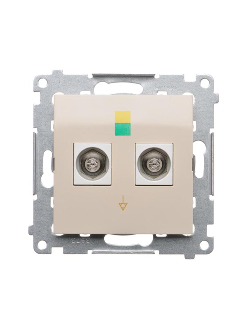 Simon 54 Gniazdo ekwipotencjalne podwójne kremowy
