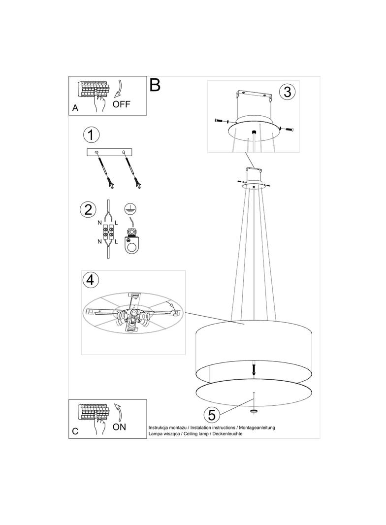 Sollux Żyrandol OTTO 70 biały SL.0789