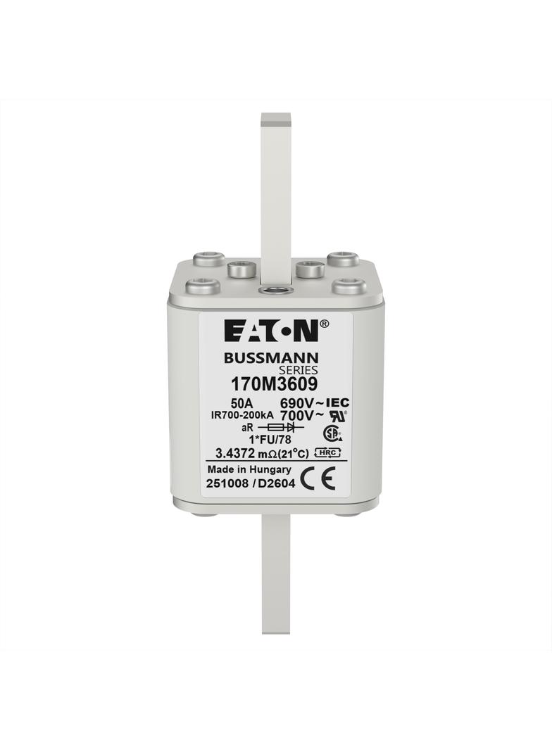 FUSE 50A 690V 1*FU/78 AR UC Wkładka szybka 50A AC 690V rozmiar 1 45x45x110 mm aR IE 170M3609 EATON