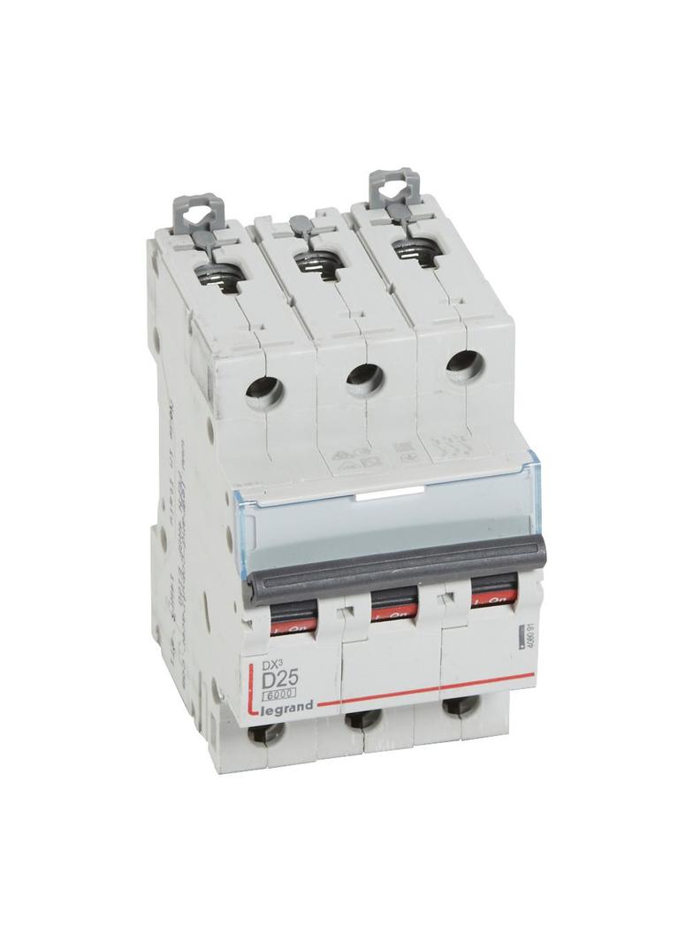 Wyłącznik Nadprądowy S 303 3P D25A 6kA DX3 408091 LEGRAND