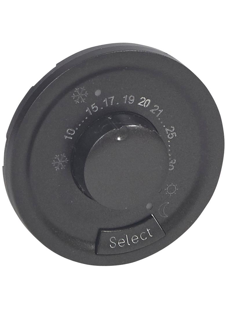 CELIANE - Plakietka termostatu pokojowego, programowalnego z dodatkowym wejściem grafitowa, Legrand