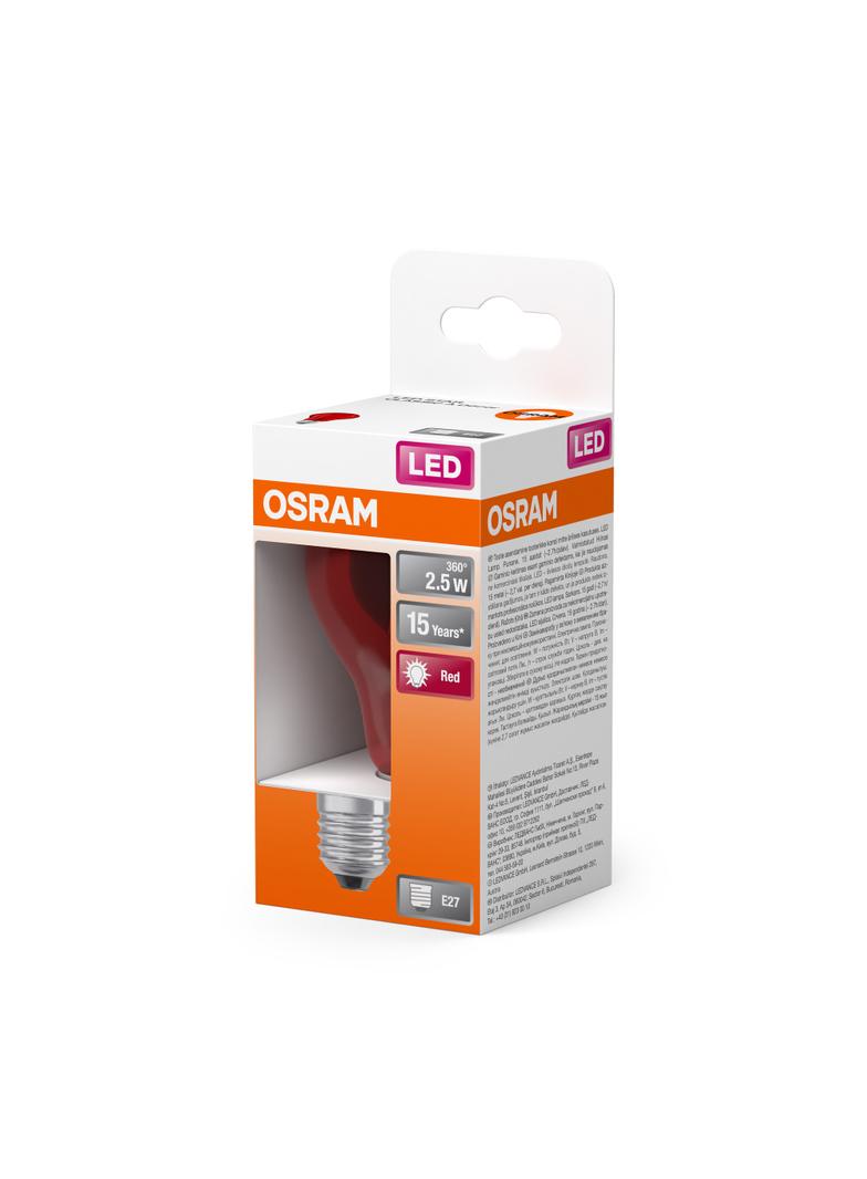 Lampa LED STAR CL A Red 15 non-dim 2,5W E27