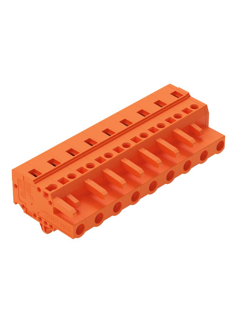 MCS-MIDI Classic gniazdo 9-bieg. pomarańczowe raster 7,62 mm