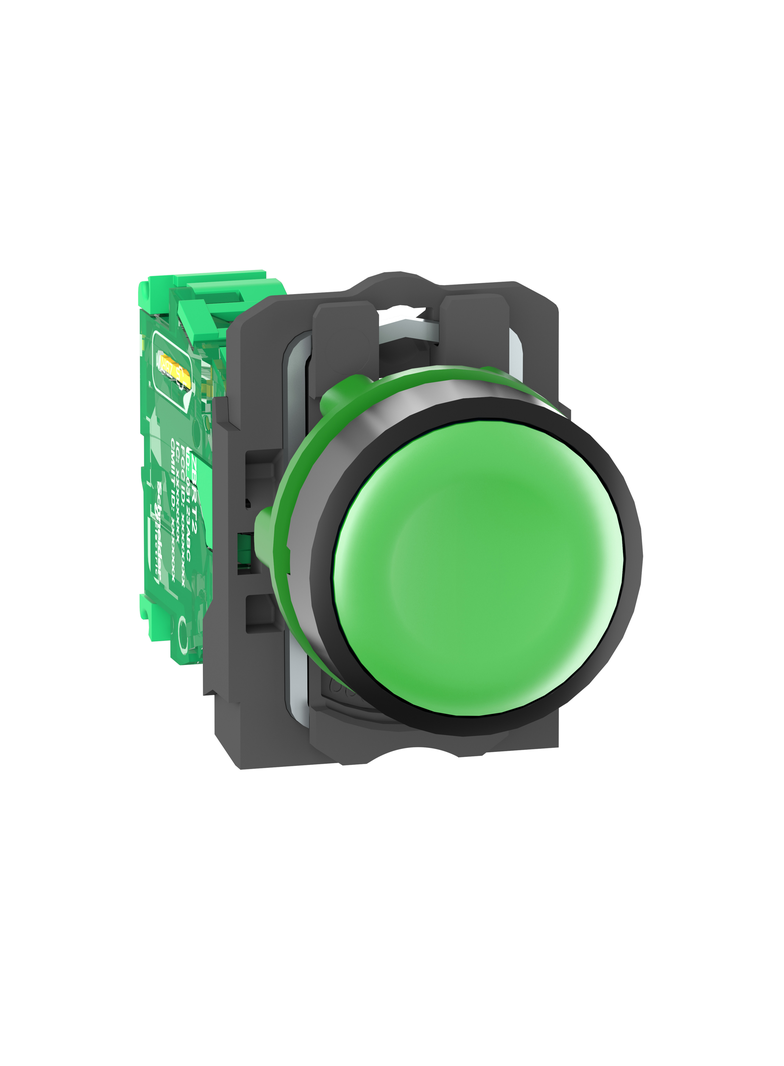 Harmony XB5 Główka bezprzewodowego i bezbateryjnego przycisku z nadajnikiem, Zielona, Plastikowa