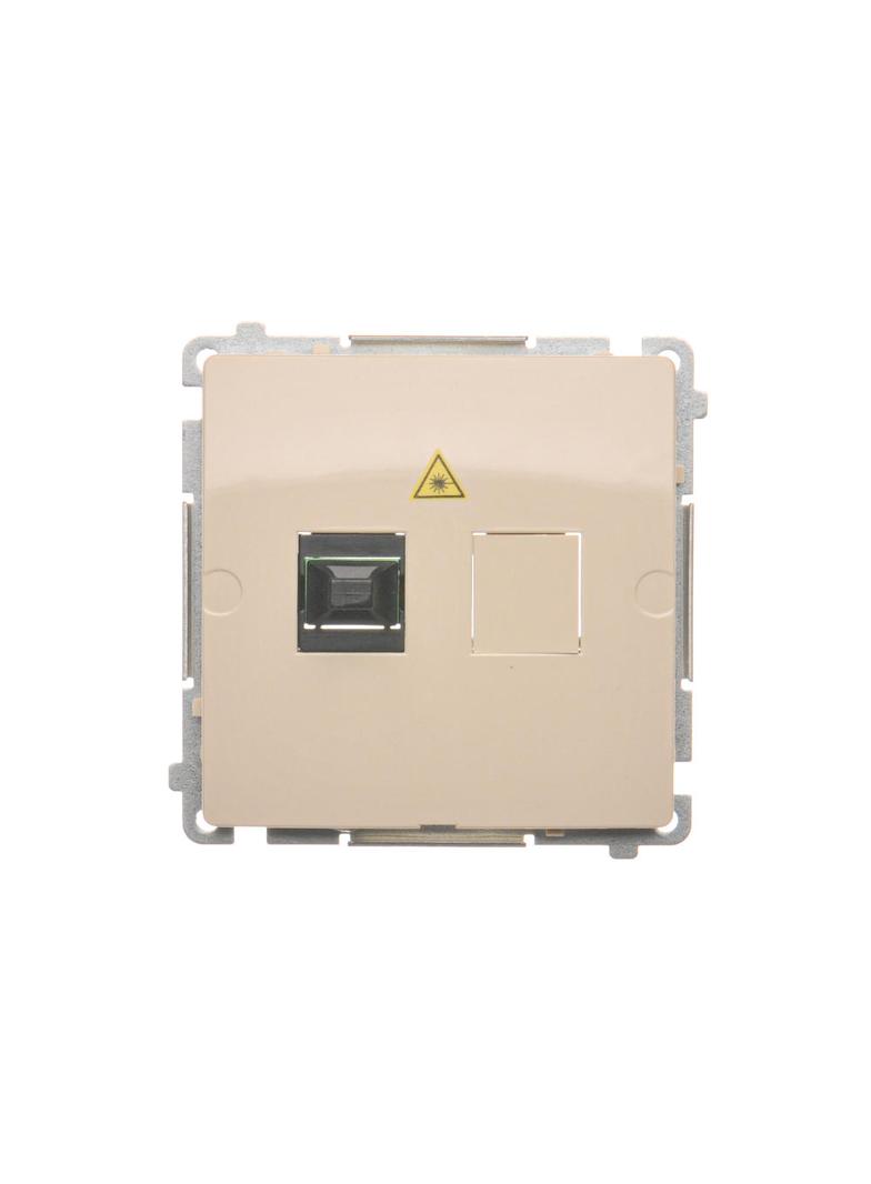 Simon Basic Gniazdo światłowodowe / optyczne pojedyncze SC/APC beż