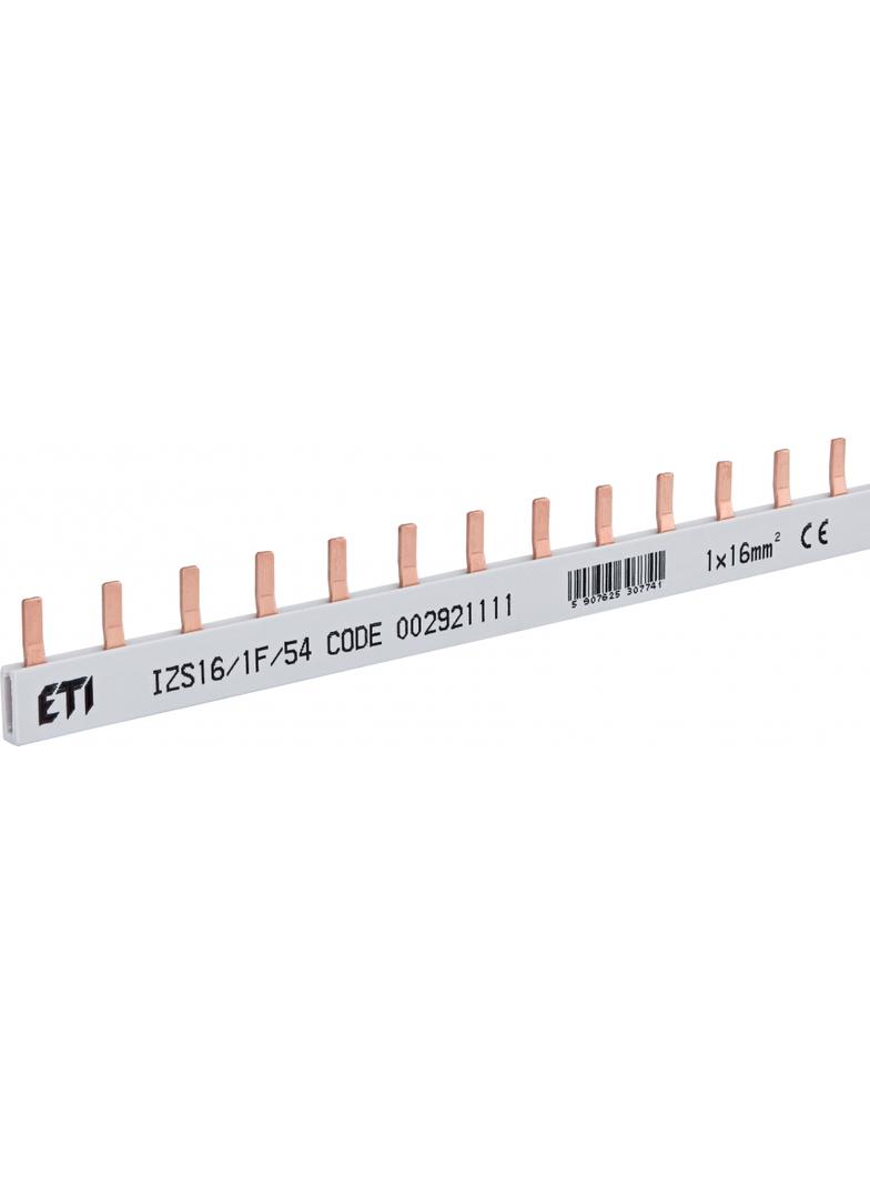 Szyna łączeniowa sztyftowa 1P 100A 16mm2 (54 mod.) IZS16/1F/54 (1m) 002921111 ETI