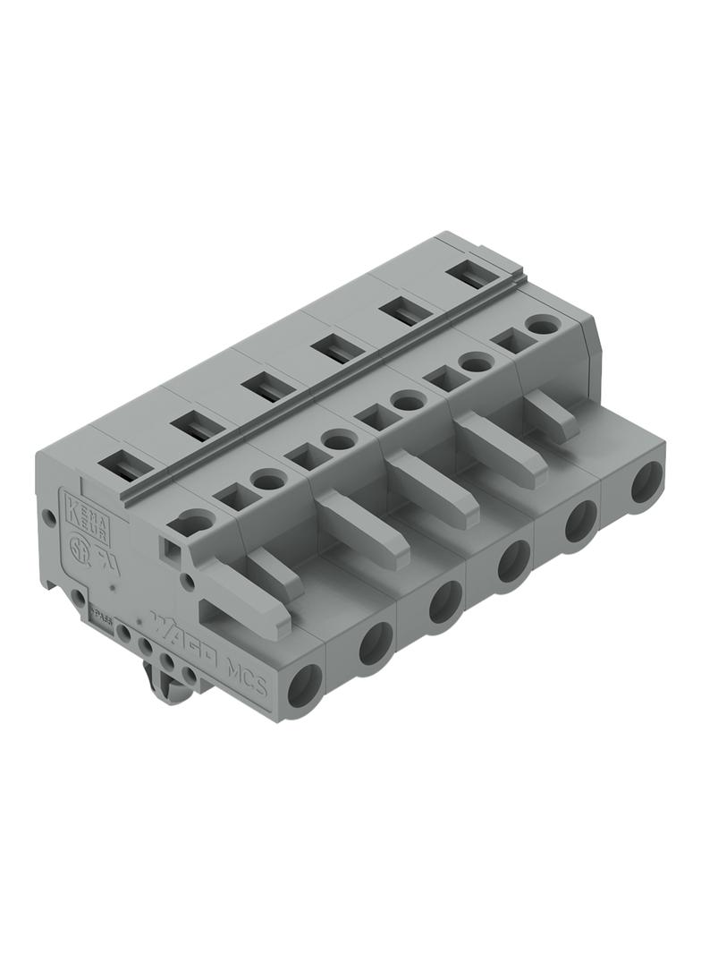 MCS-MIDI Classic gniazdo 6-bieg. szare raster 7,5 mm /50szt./ WAGO
