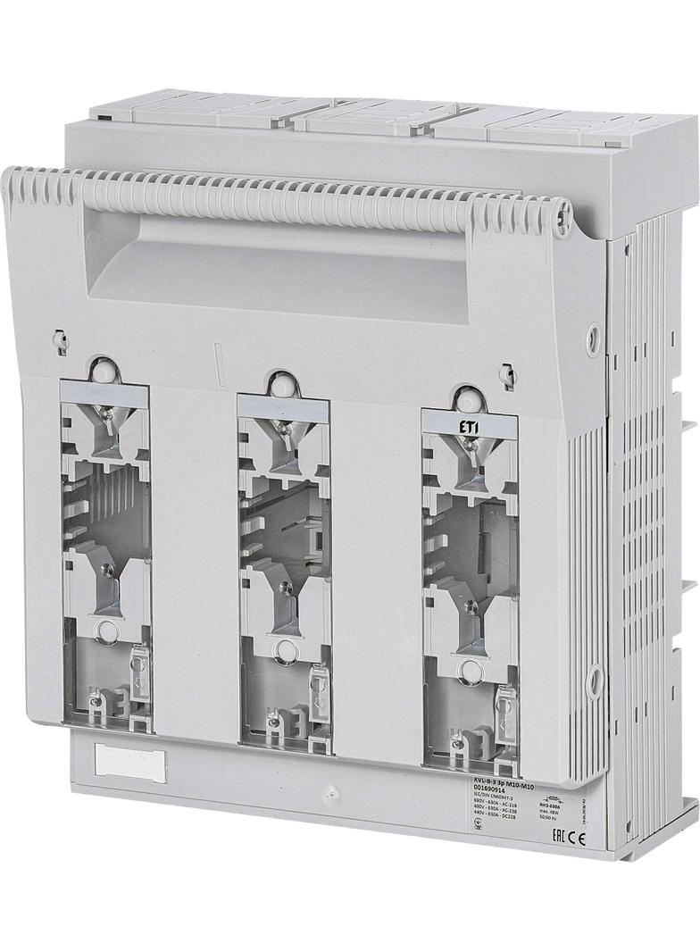 Rozłącznik bezpiecznikowy na szyny prądowe - rozstaw 60mm KVL-B-3 3P M10-M10 001690914 ETI