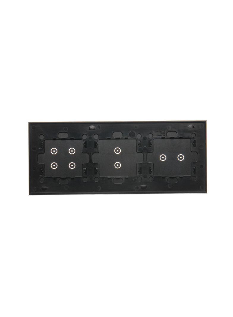 Simon 54 Touch Panel dotykowy S54 Touch 3 moduły 2 pola dotykowe poziome + 2 pola dotykowe pionowe + 4 pola dotykowe zastygła lawa DSTR3234/73 KONTAKT