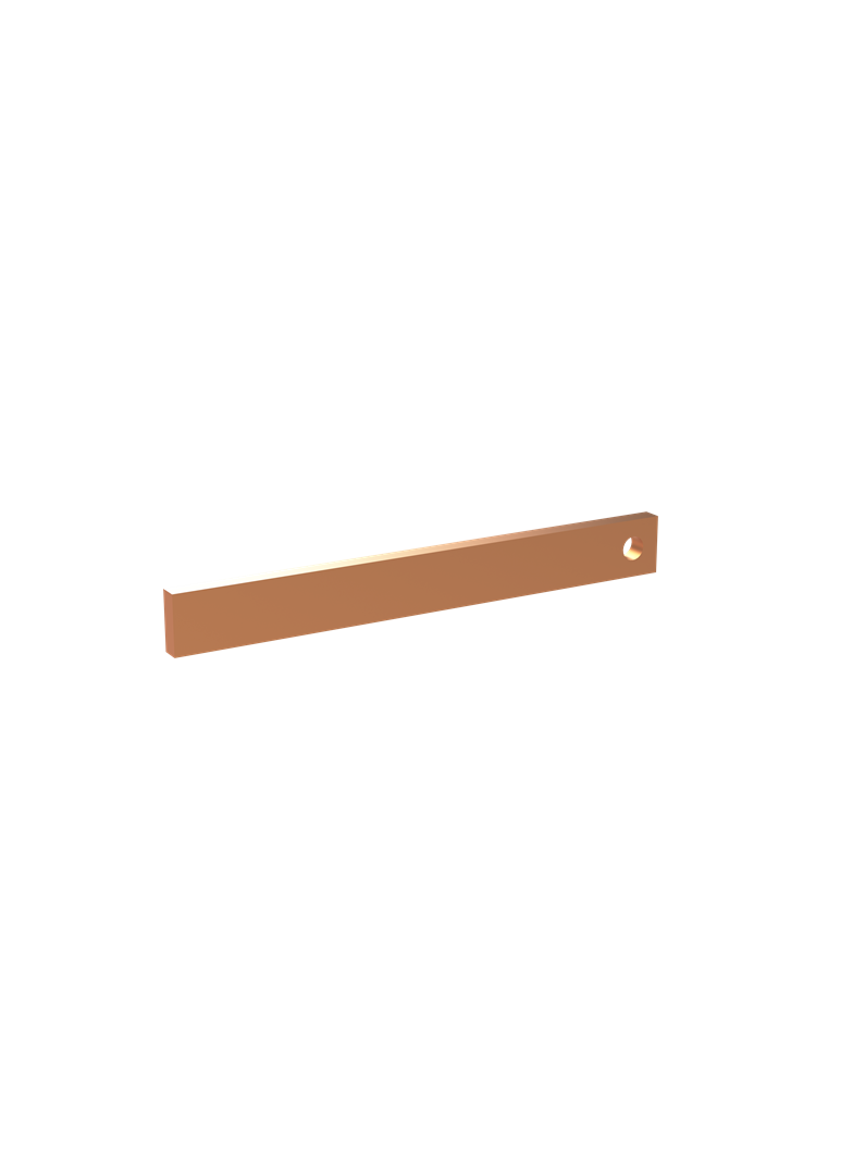 ZX2124 Szyna Cu 30x10mm, L:247mm (do samodzielnego montażu)