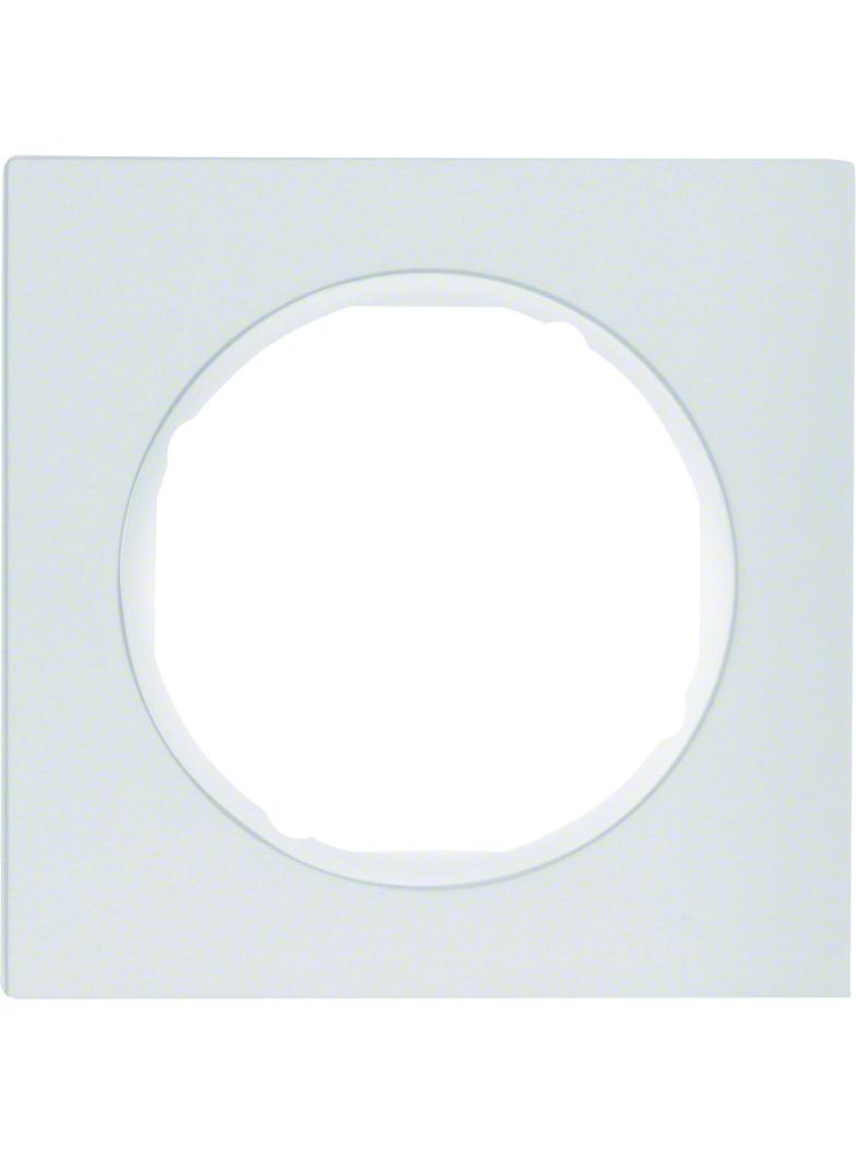 BERKER R.3 Ramka pojedyncza aluminium/biała 10112274 HAGER