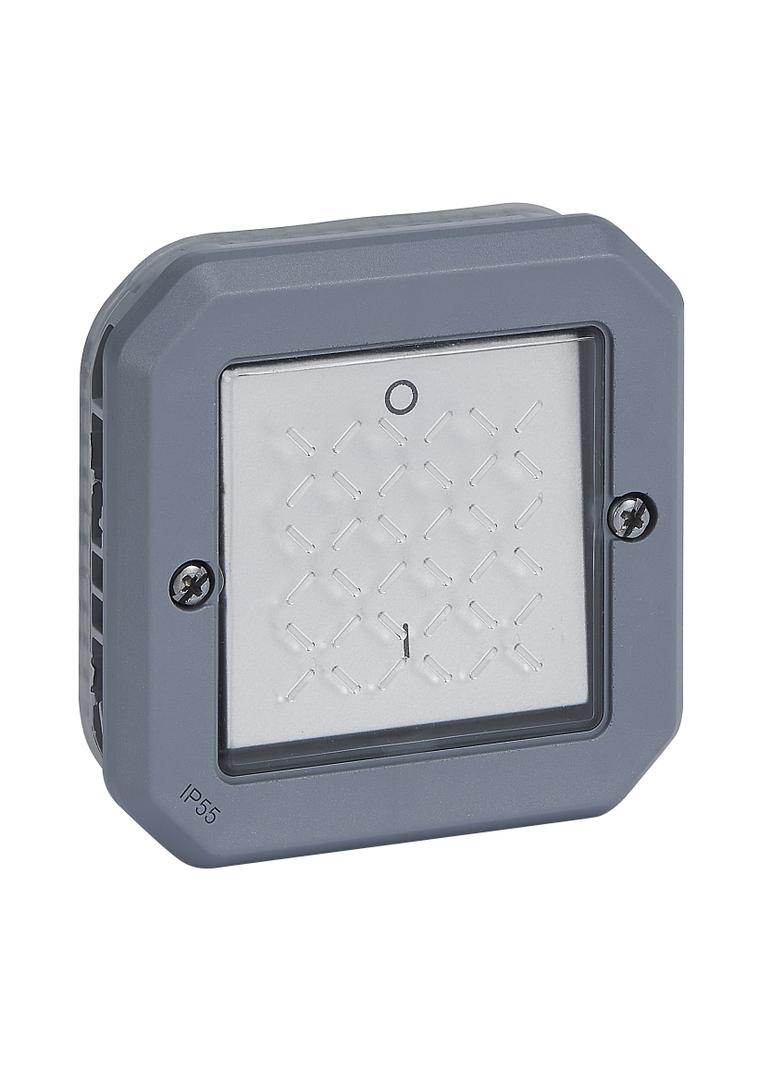 NOWE PLEXO - ŁĄCZNIK DWUBIEGUNOWY MECHANIZM 16 AX - 250 V SZARY 069527L LEGRAND