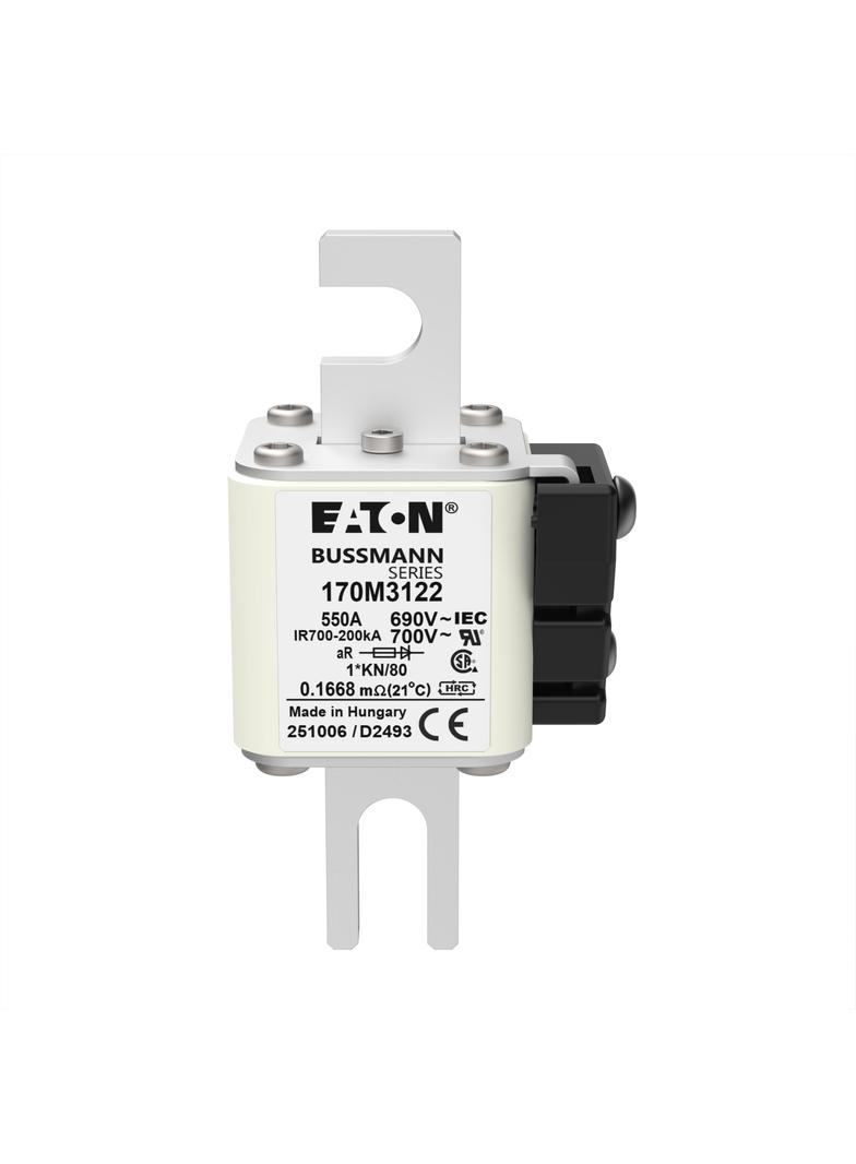 550A 690V 1*KN/80 aR INDICATOR FUSE Wkładka szybka 550A AC 690V compact DIN 1 45x59x104 mm 170M3122