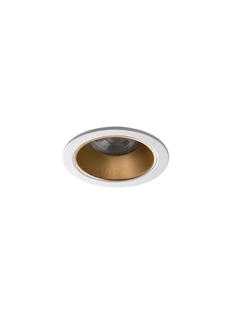 GLOZO DSO G/W Oczko sufitowe GLOZO DSO G/W okrągły stop aluminium kolor złoty / biały 1XGx5,3/GU10 K 36220 KANLUX
