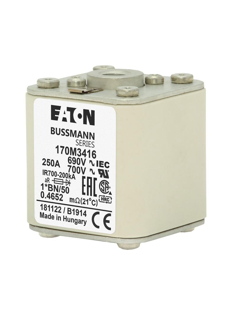 FUSE 250A 690V 1*BN/50 AR UC Wkładka szybka 250A AC 690V rozmiar 1 45x59x51 mm aR I 170M3416 EATON