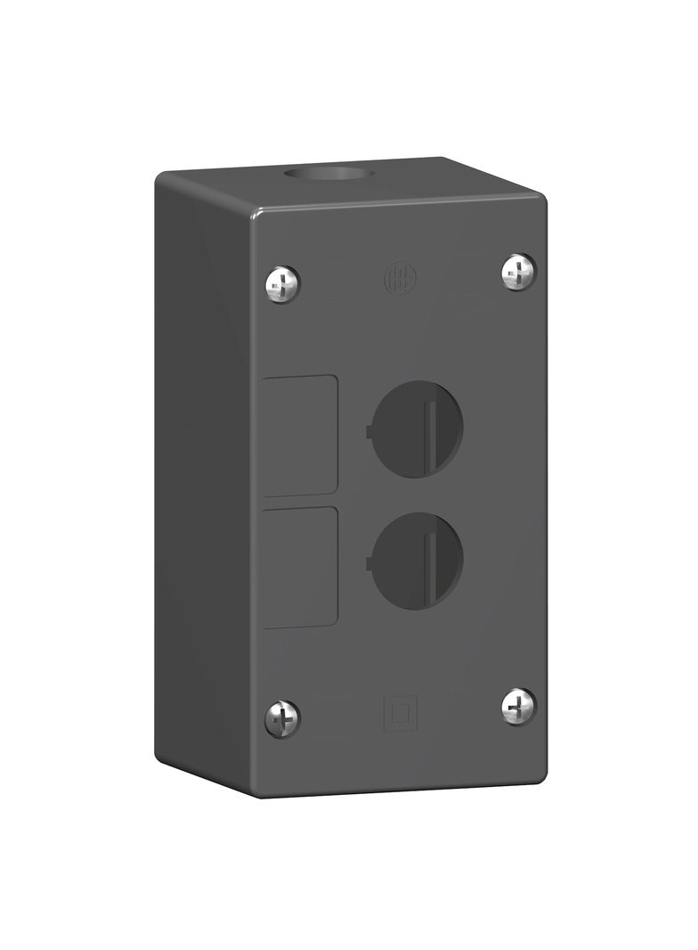 Harmony XALG Pusta kaseta sterująca 2 otwory O22 czarna plastikowa