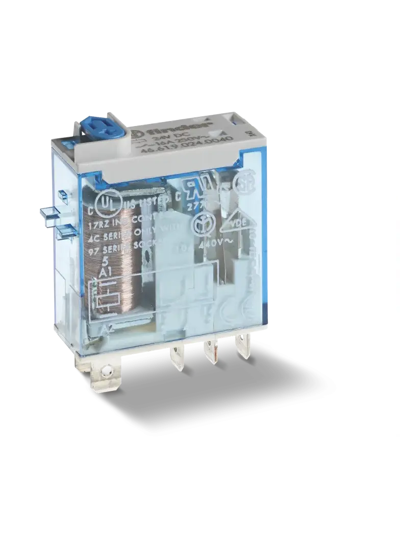 Miniaturowy przekaźnik przemysłowy 1 P; 16A; 48V DC; mech. wskaźnik zadziałania