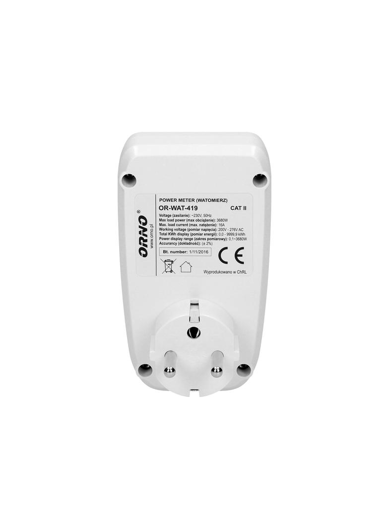Watomierz, kalkulator energii z wyświetlaczem LCD OR-WAT-419 ORNO